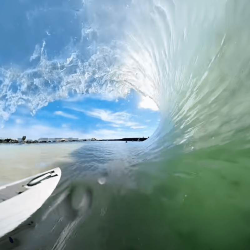 Carson Carr's Barrel POV at revel surf all day in Mesa, Arizona.